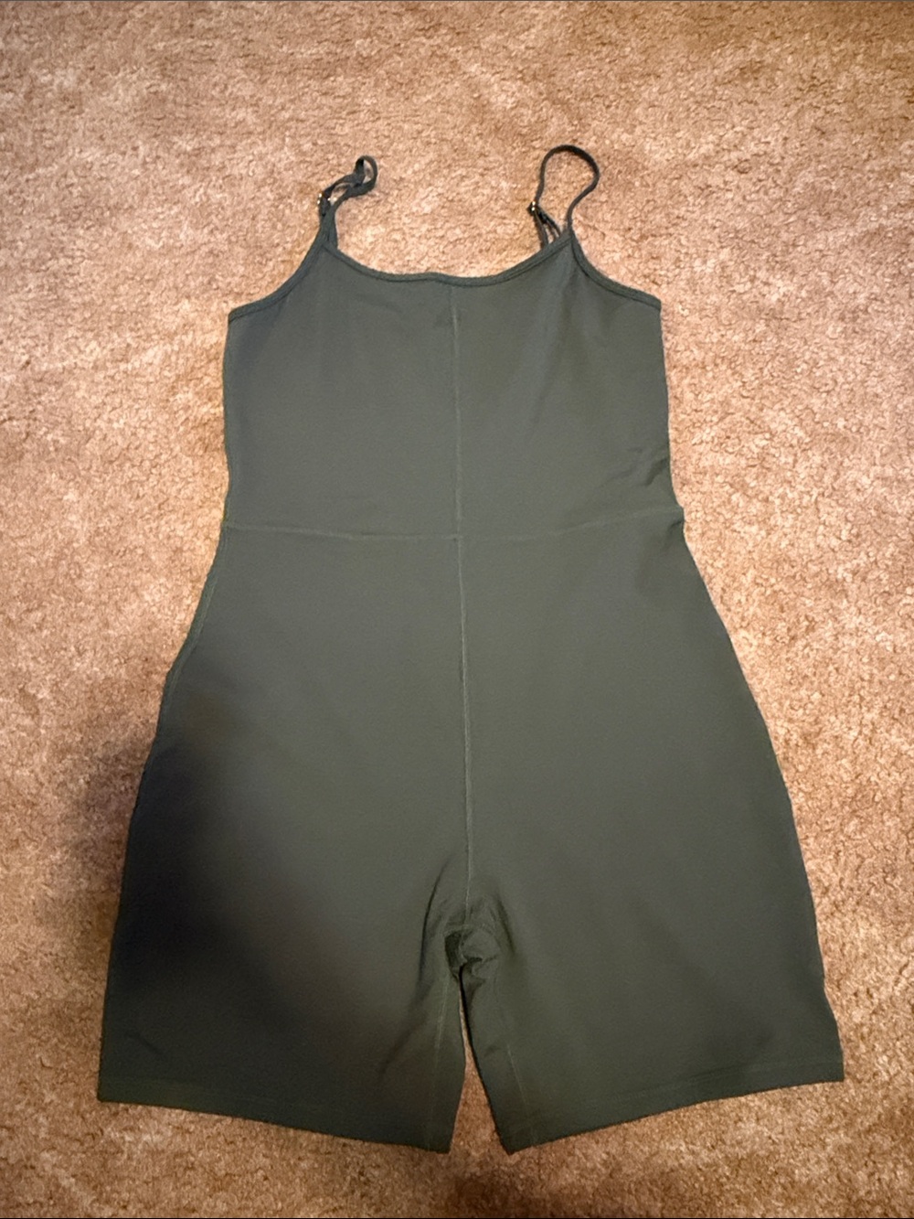 Francesca's Collections Olive Green Sleeveless Bodysuit Romper